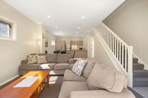 The Living Room of a 2 Bedroom Townhouse Apartment at Birmingham Gardens Townhouses.
