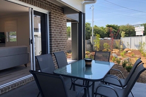 The Private Courtyard of a 3 Bedroom Townhouse Apartment at Adamstown Townhouses.