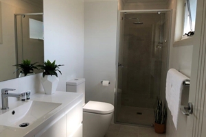 The Ensuite Bathroom of a 3 Bedroom Townhouse Apartment at Adamstown Townhouses.