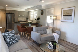 The Living Room of a 3 Bedroom Townhouse Apartment at Adamstown Townhouses.
